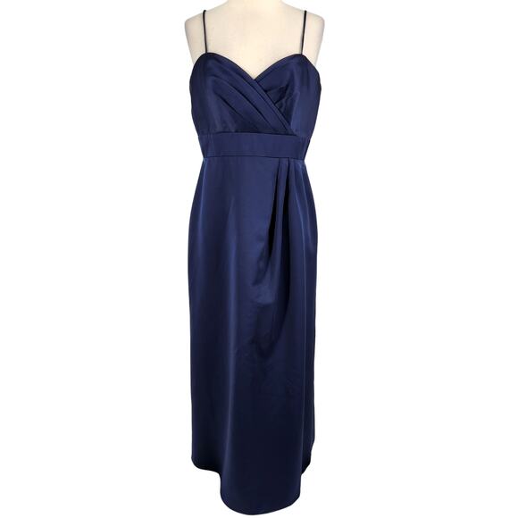 SALE Alfred Angelo Navy Blue Empire Waist Prom Gala Gown Dress 7132 - Picture 1 of 6